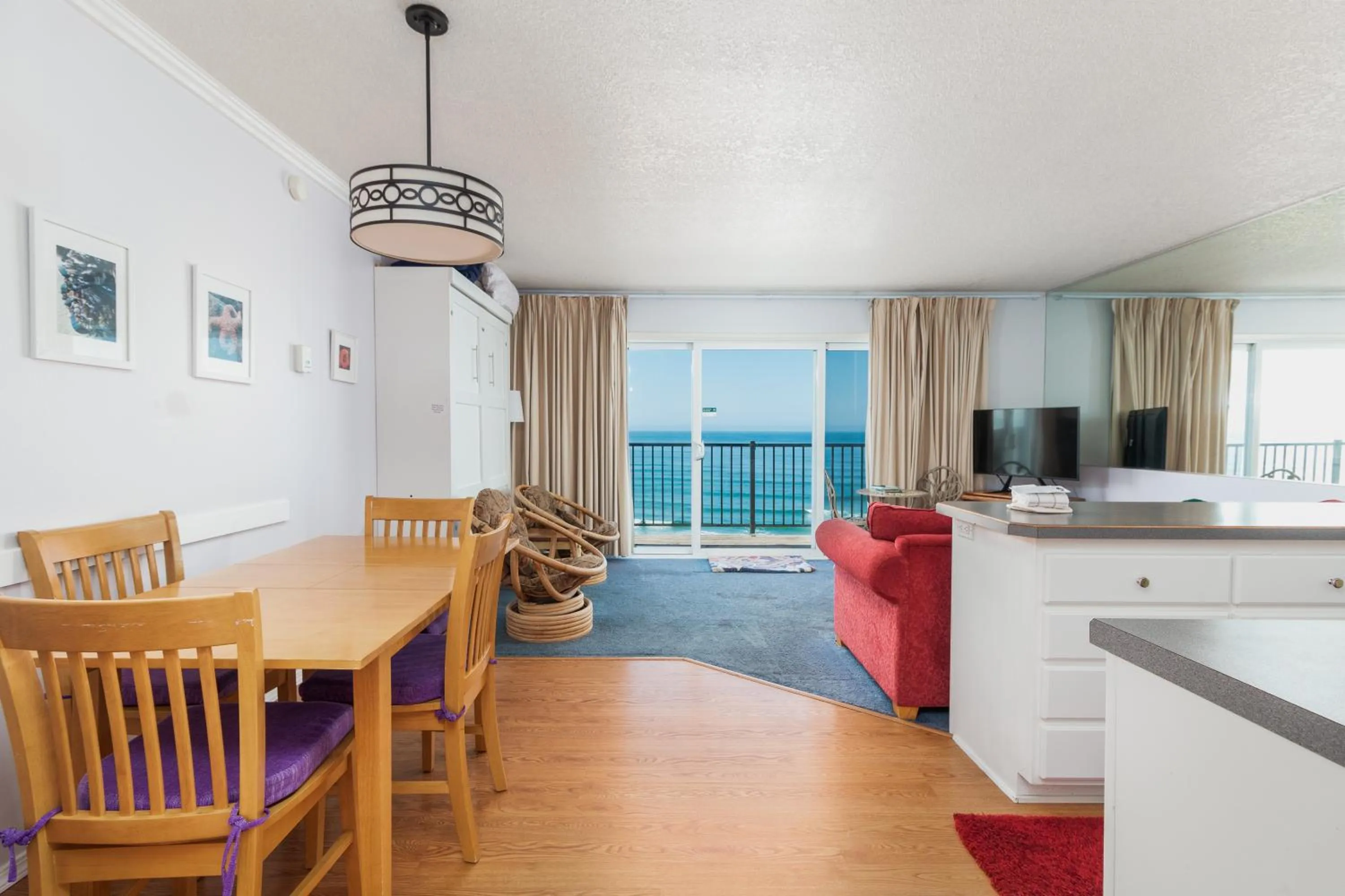 Living room in Ocean Terrace Condominiums