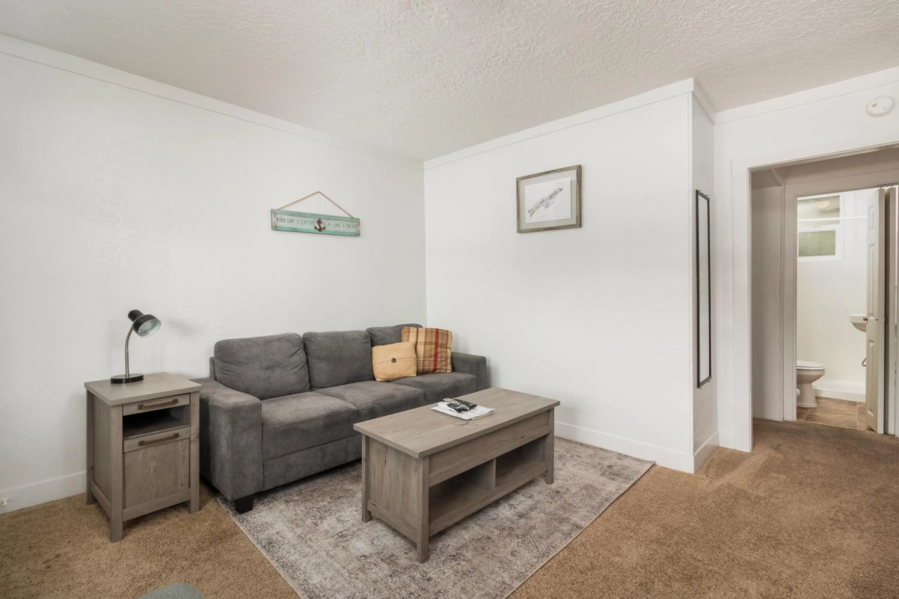 Living room in Ocean Terrace Condominiums