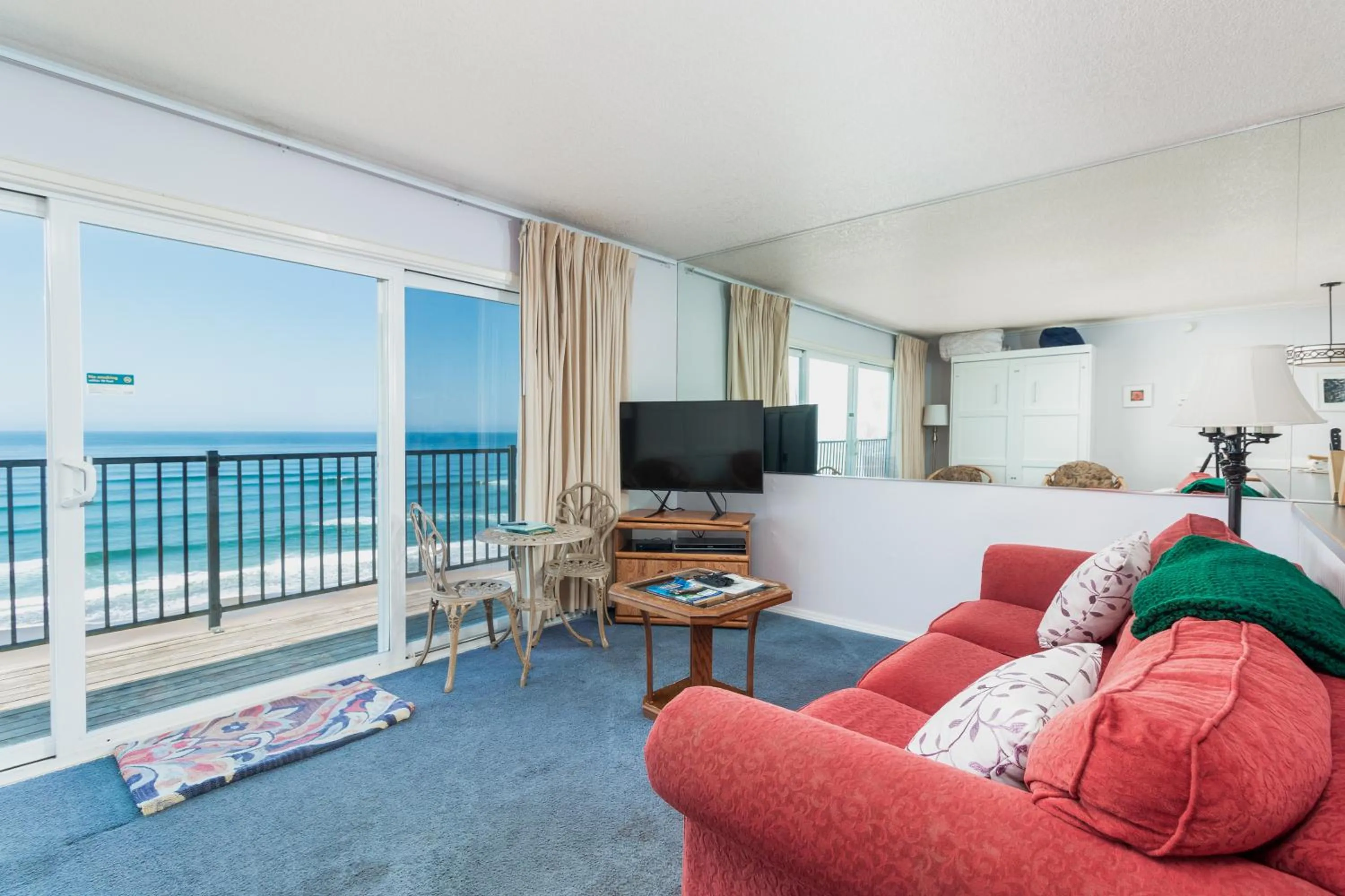 Living room in Ocean Terrace Condominiums