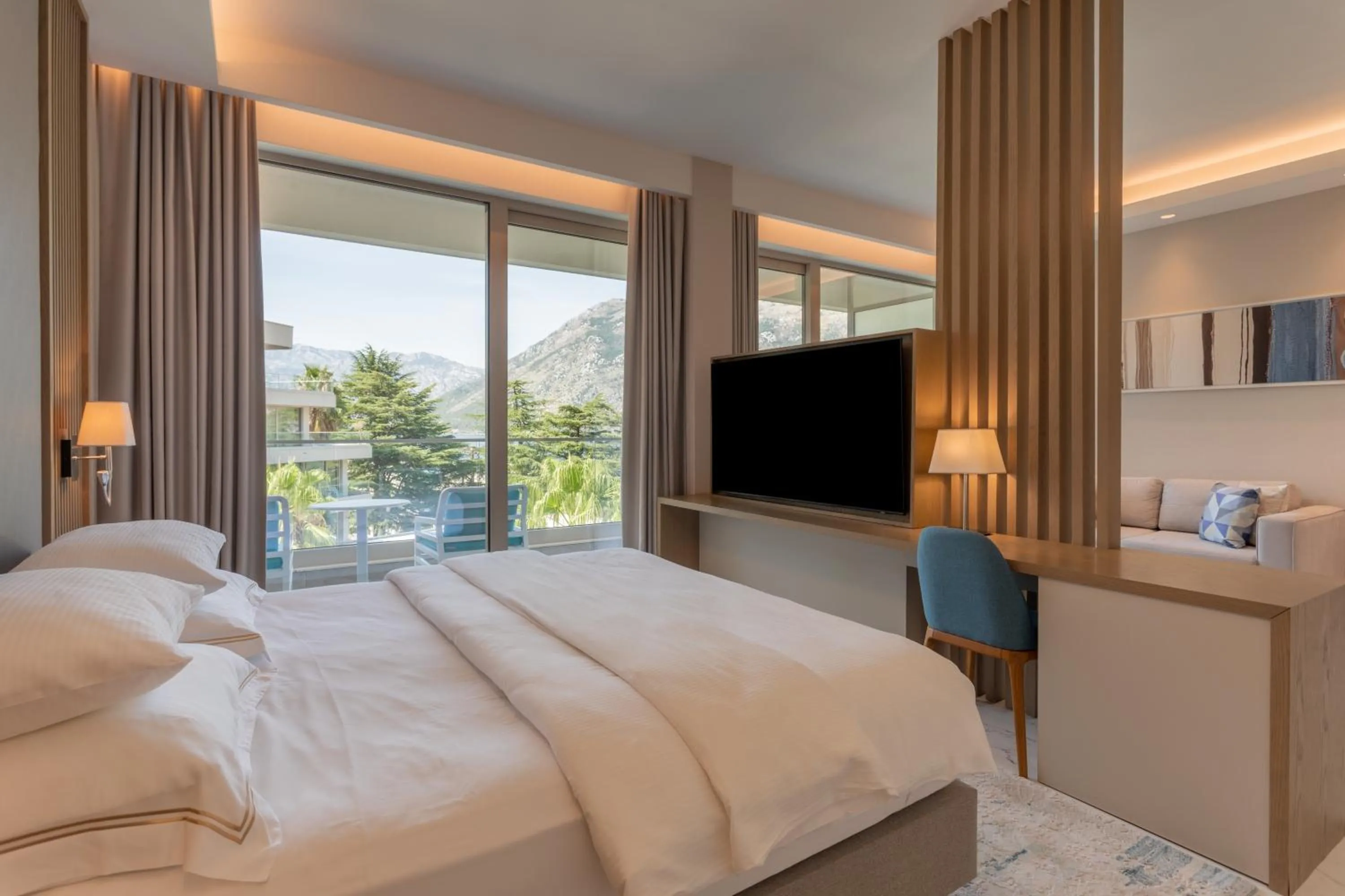 Bed in Hyatt Regency Kotor Bay Resort