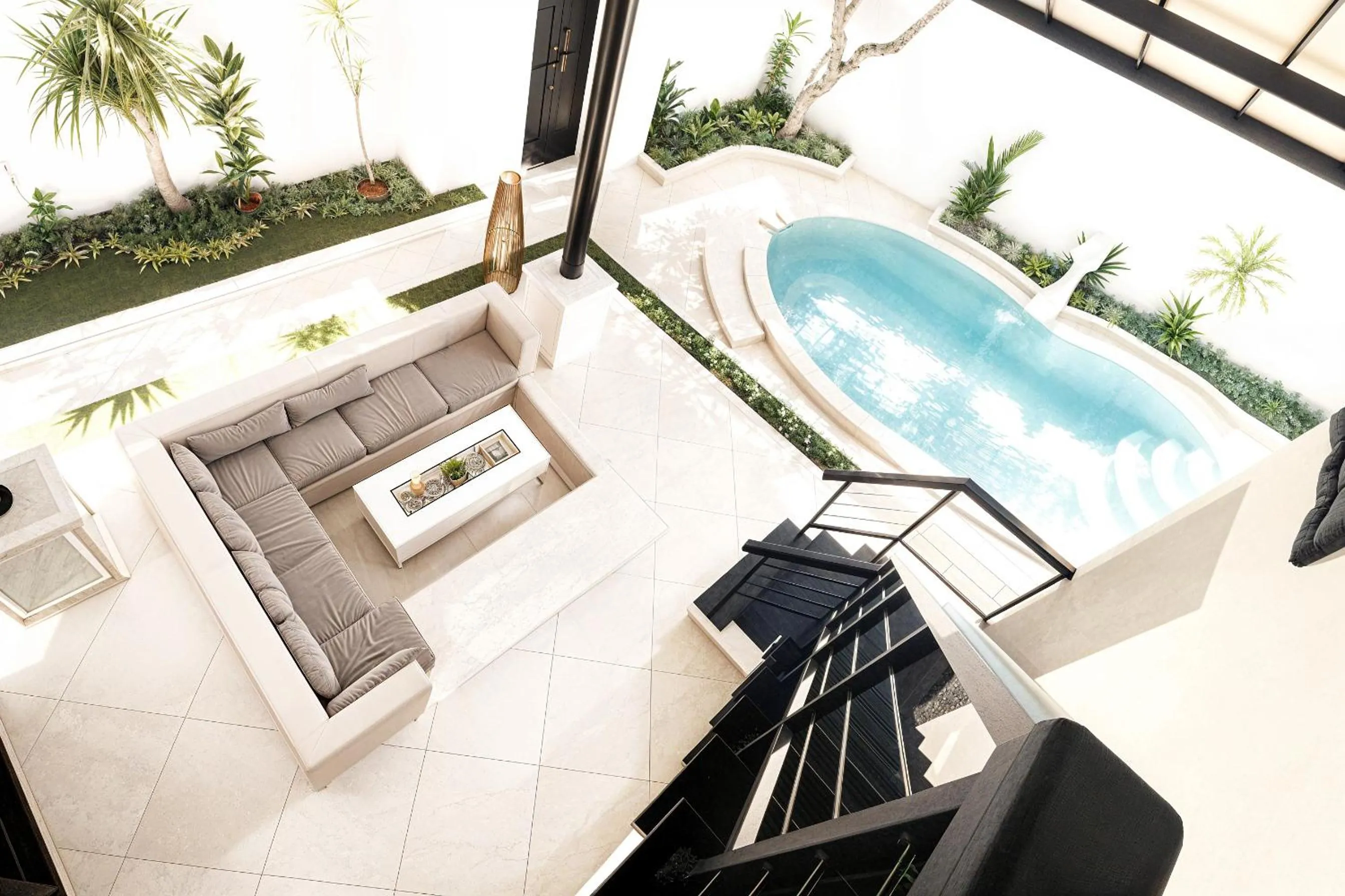 Living room in Villa de Malicott