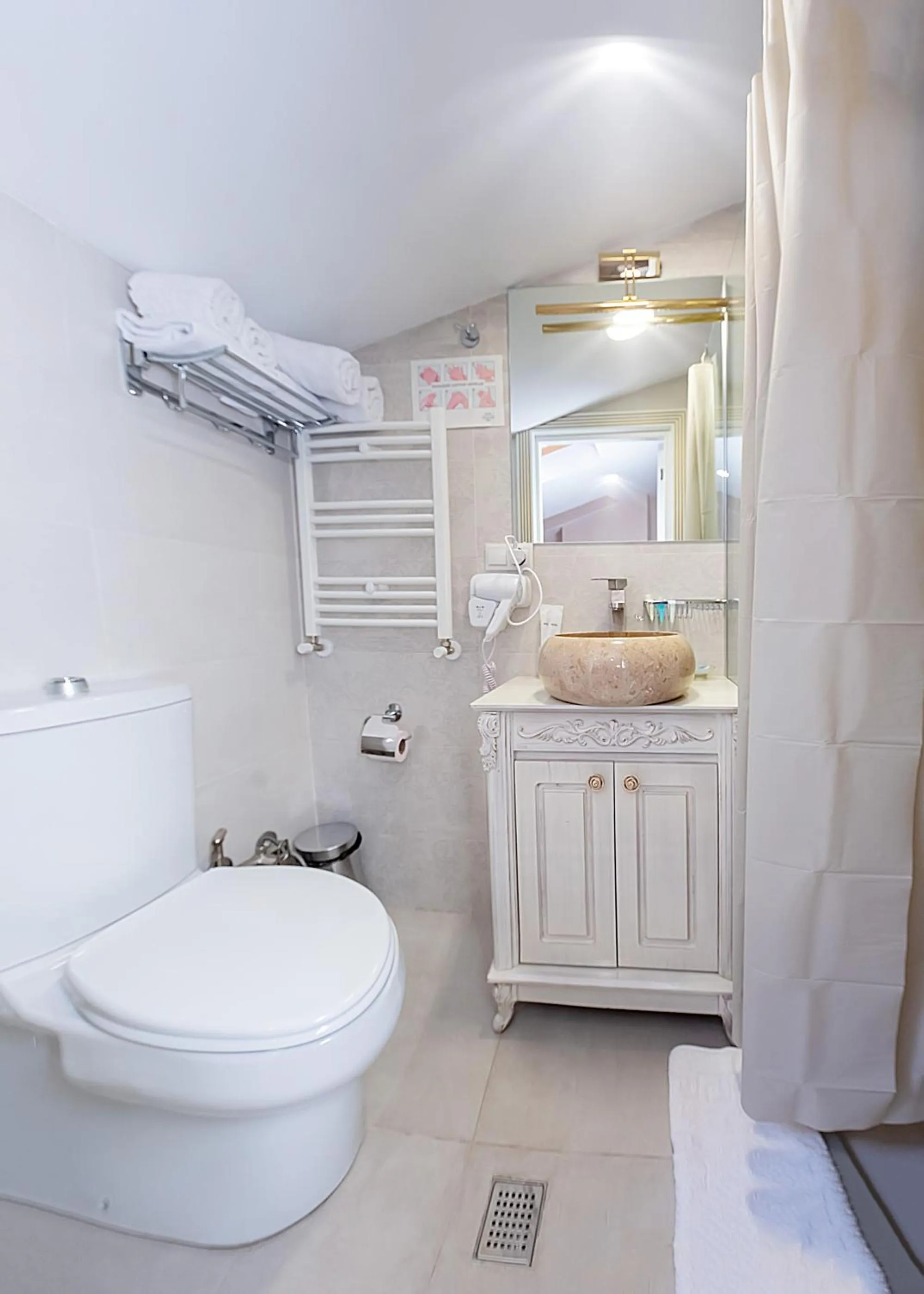 Shower in Vintage Hotel