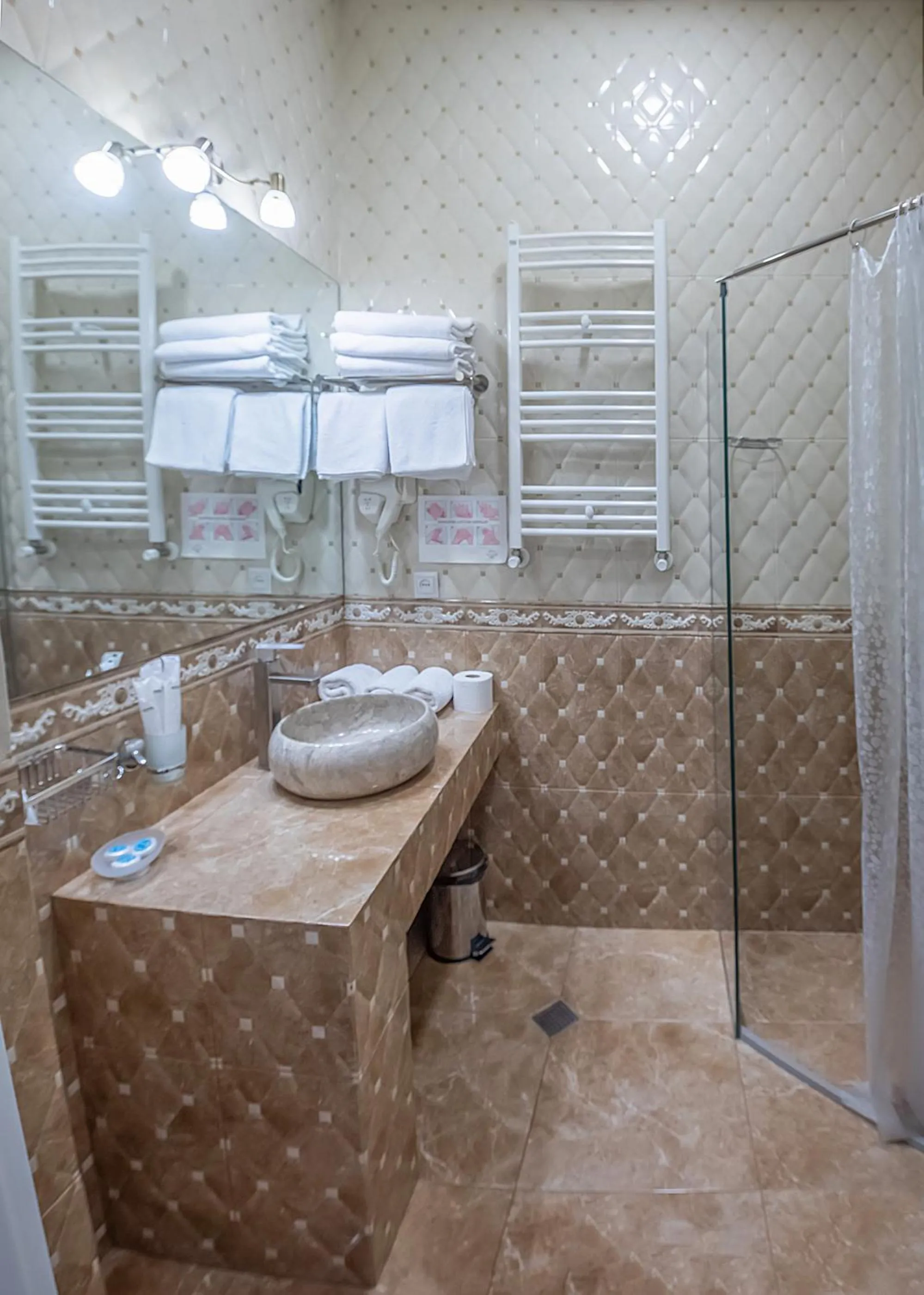 Shower in Vintage Hotel