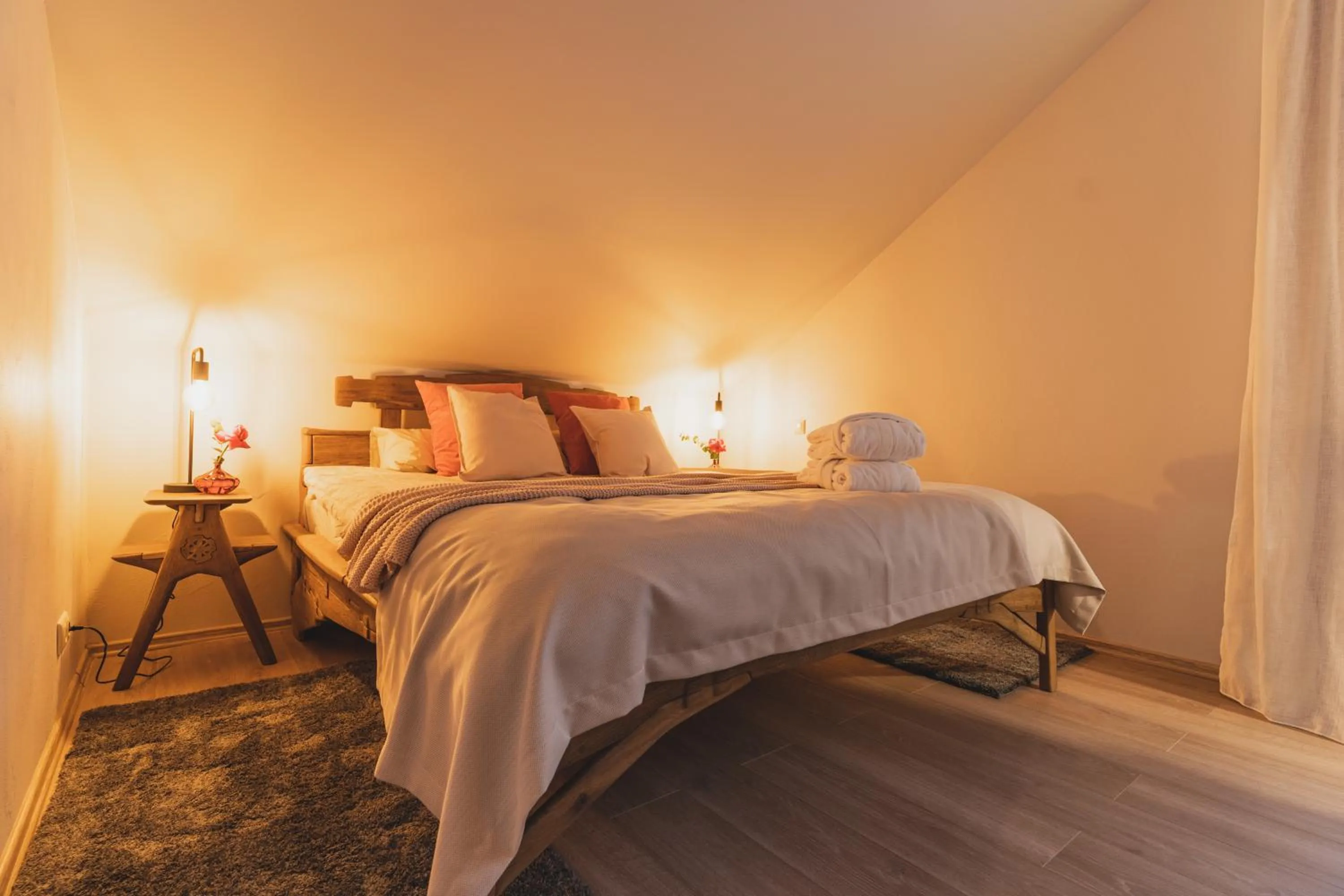 Bed in Villa Alvīne Family Apart-Hotel