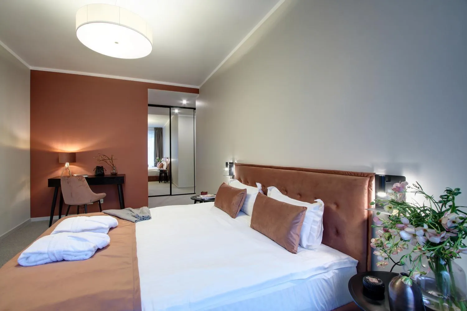 Bed in Villa Alvīne Family Apart-Hotel