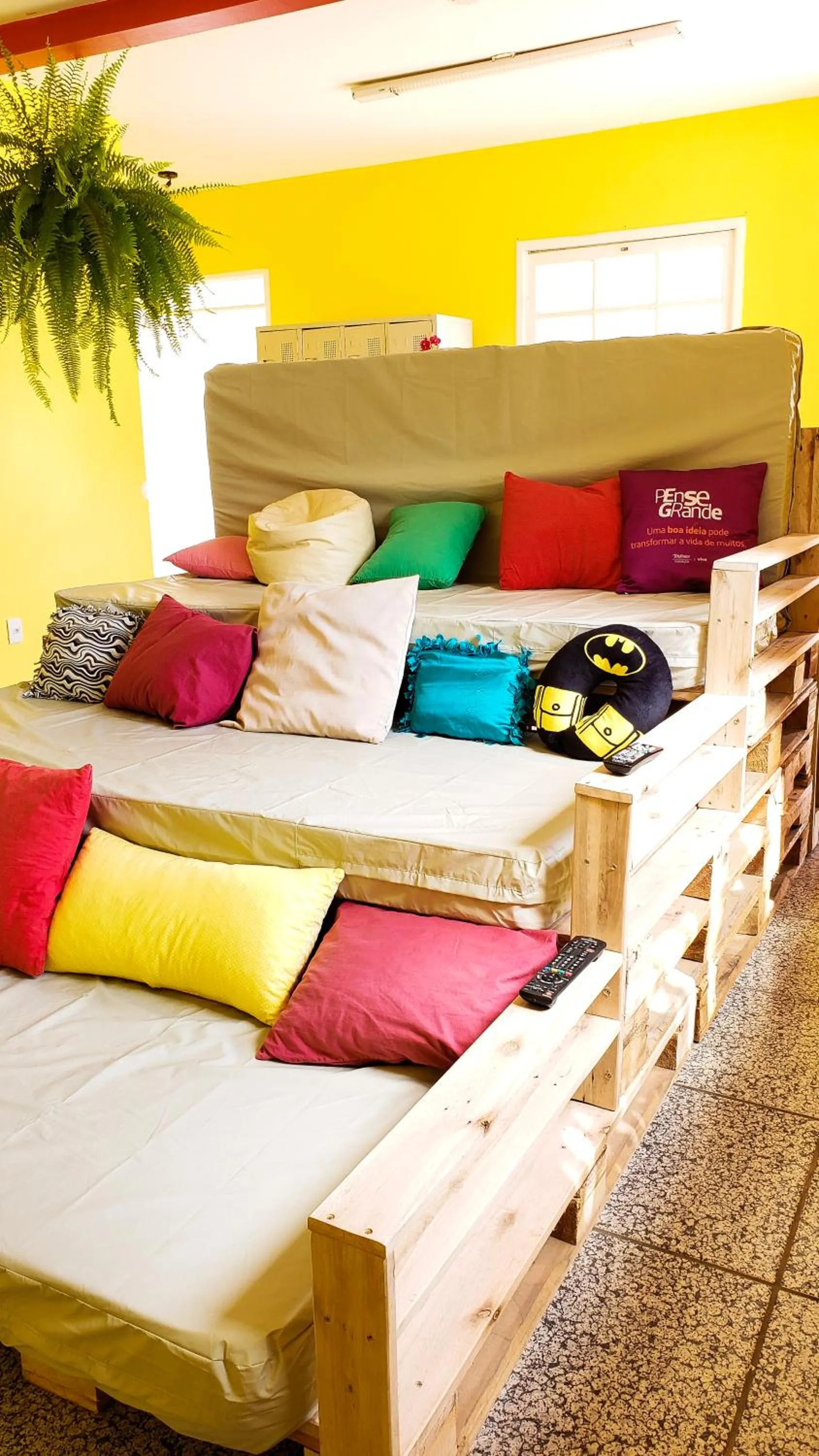 Communal lounge/ TV room, Bed in Pequi hostel