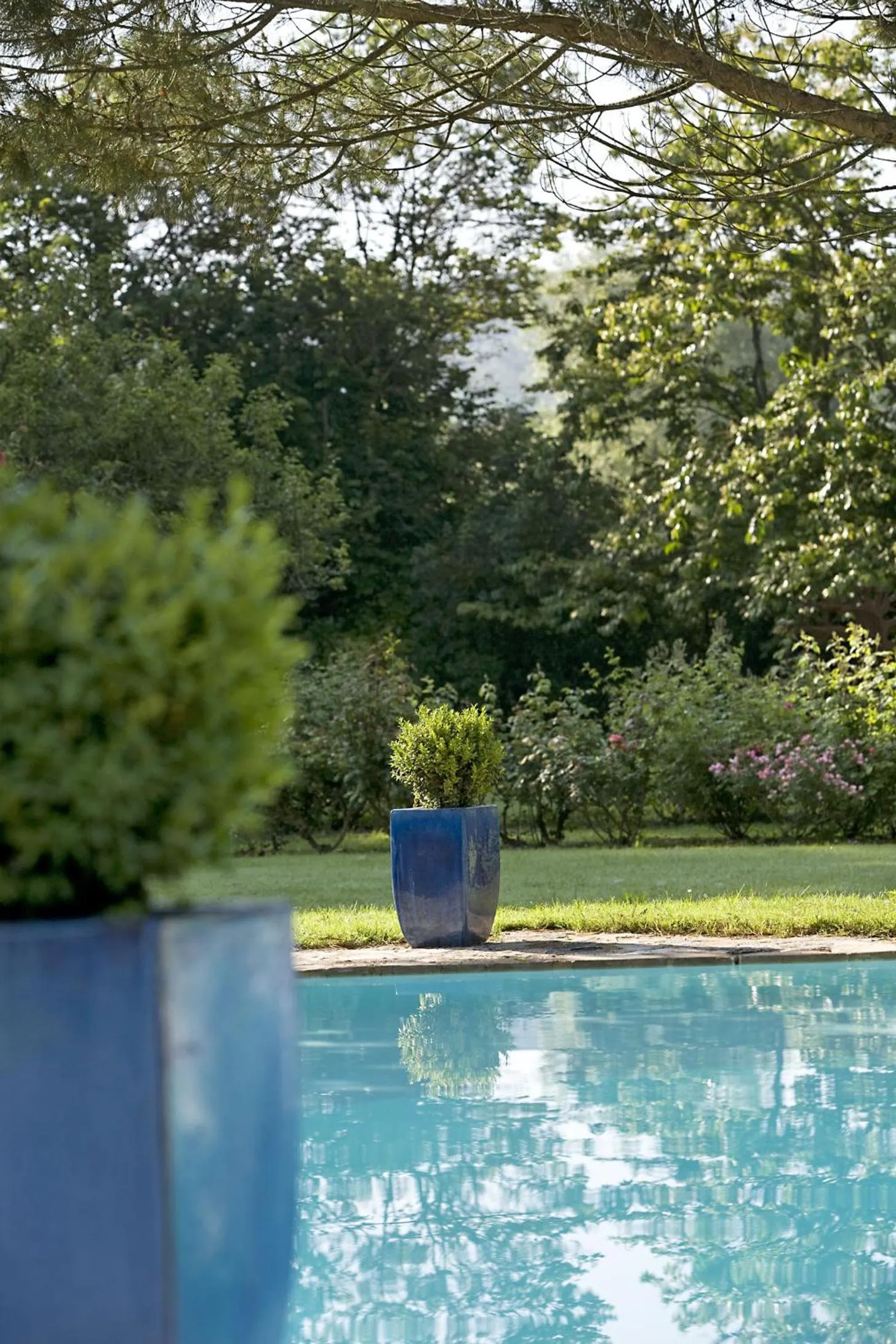 Swimming pool in La Roseraie Hôtel Restaurant