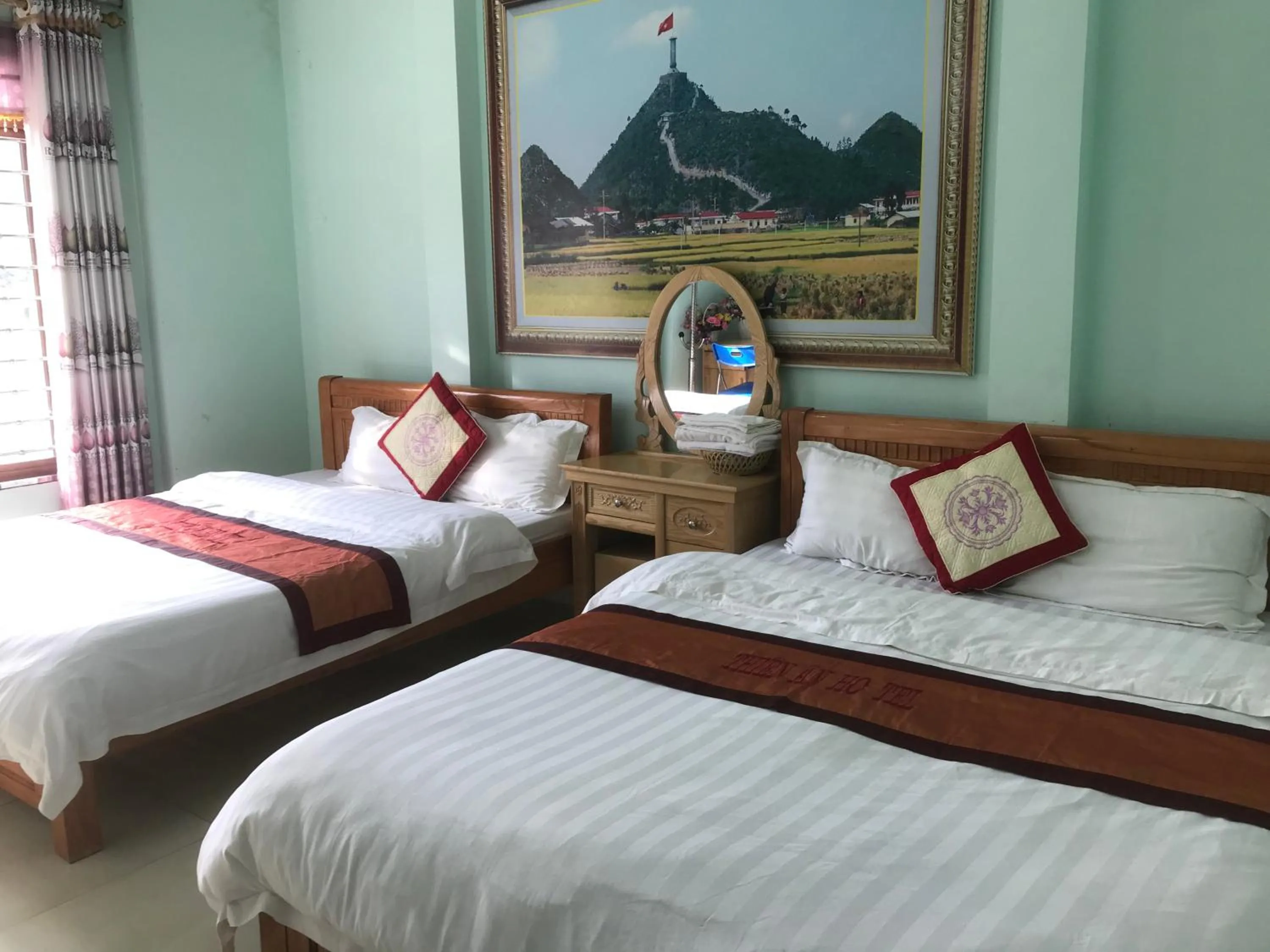Bed in Hotel Thien An