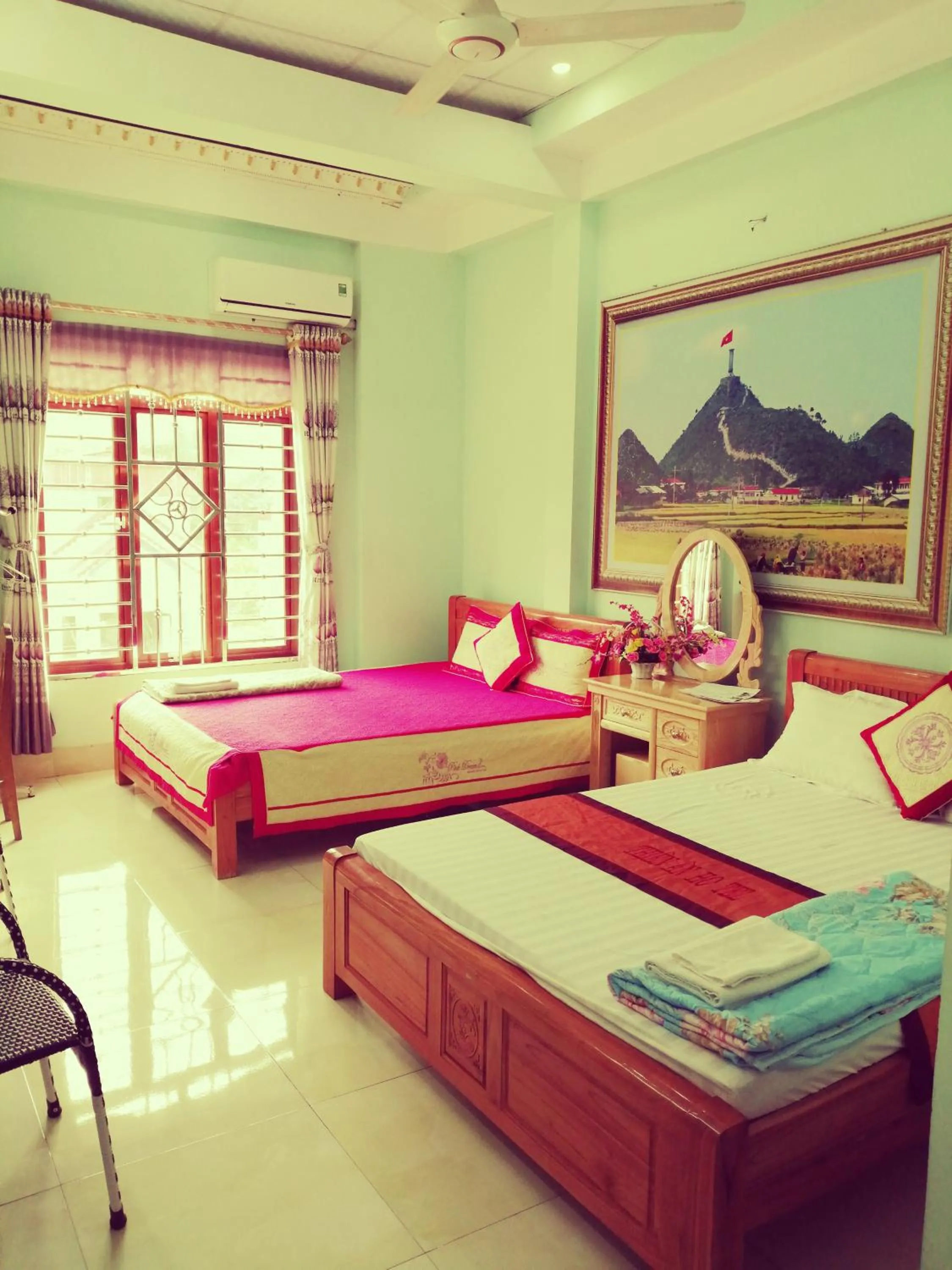 Bed in Hotel Thien An