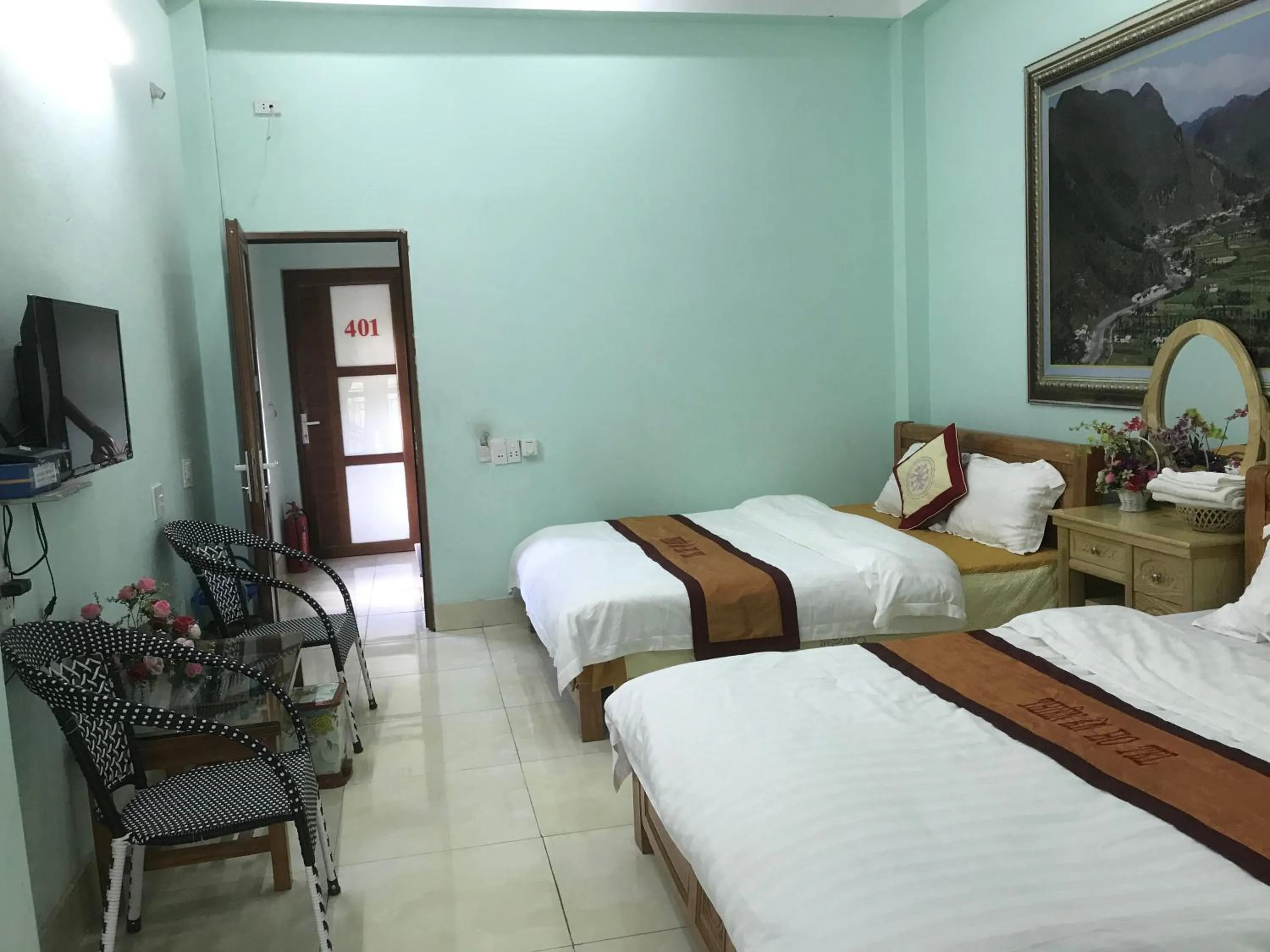 Bed in Hotel Thien An