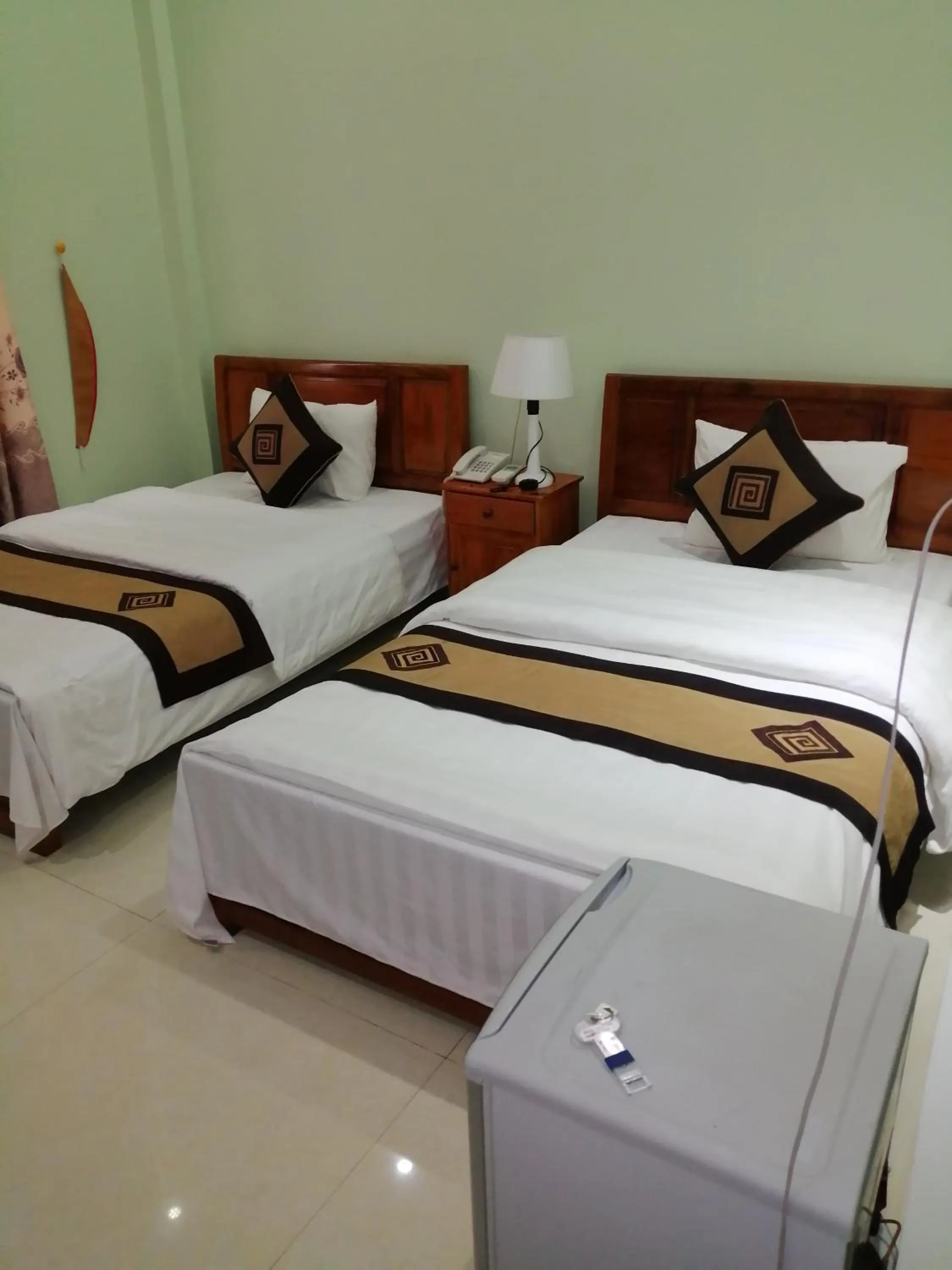 Bed in Hotel Thien An