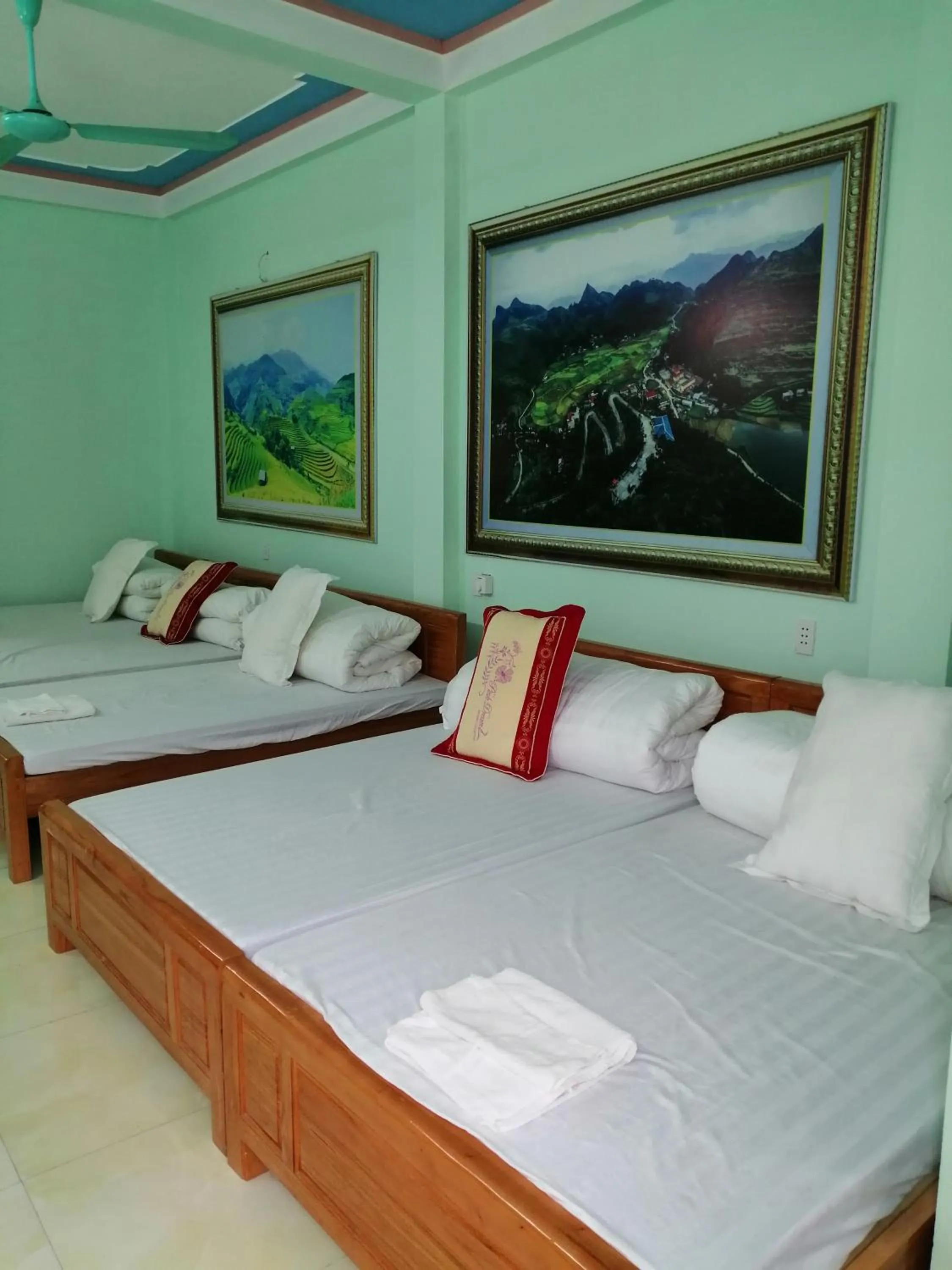Bed in Hotel Thien An