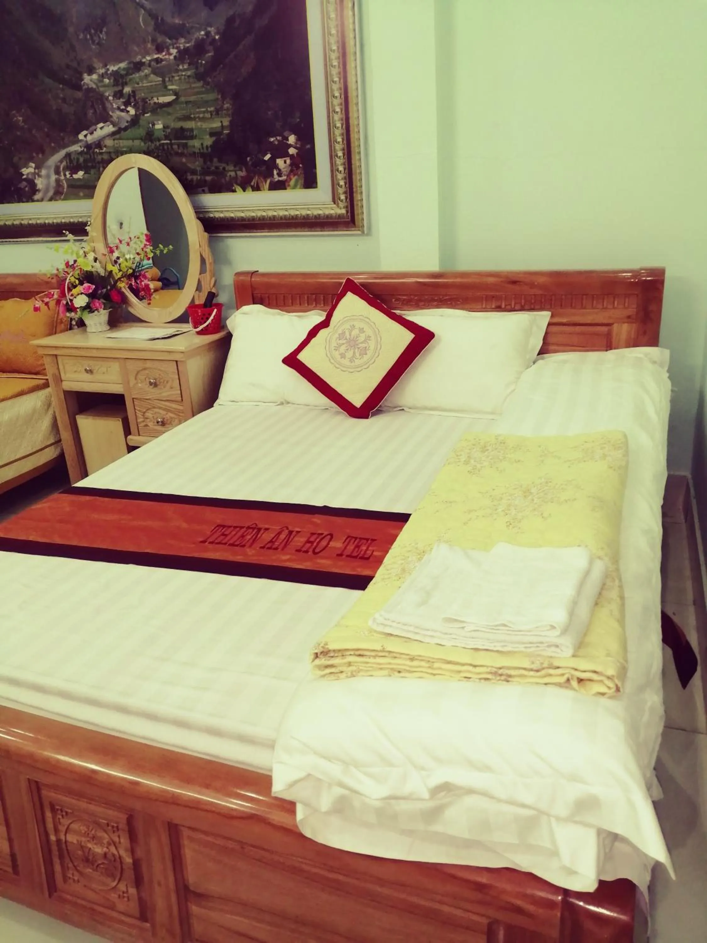 Bed in Hotel Thien An