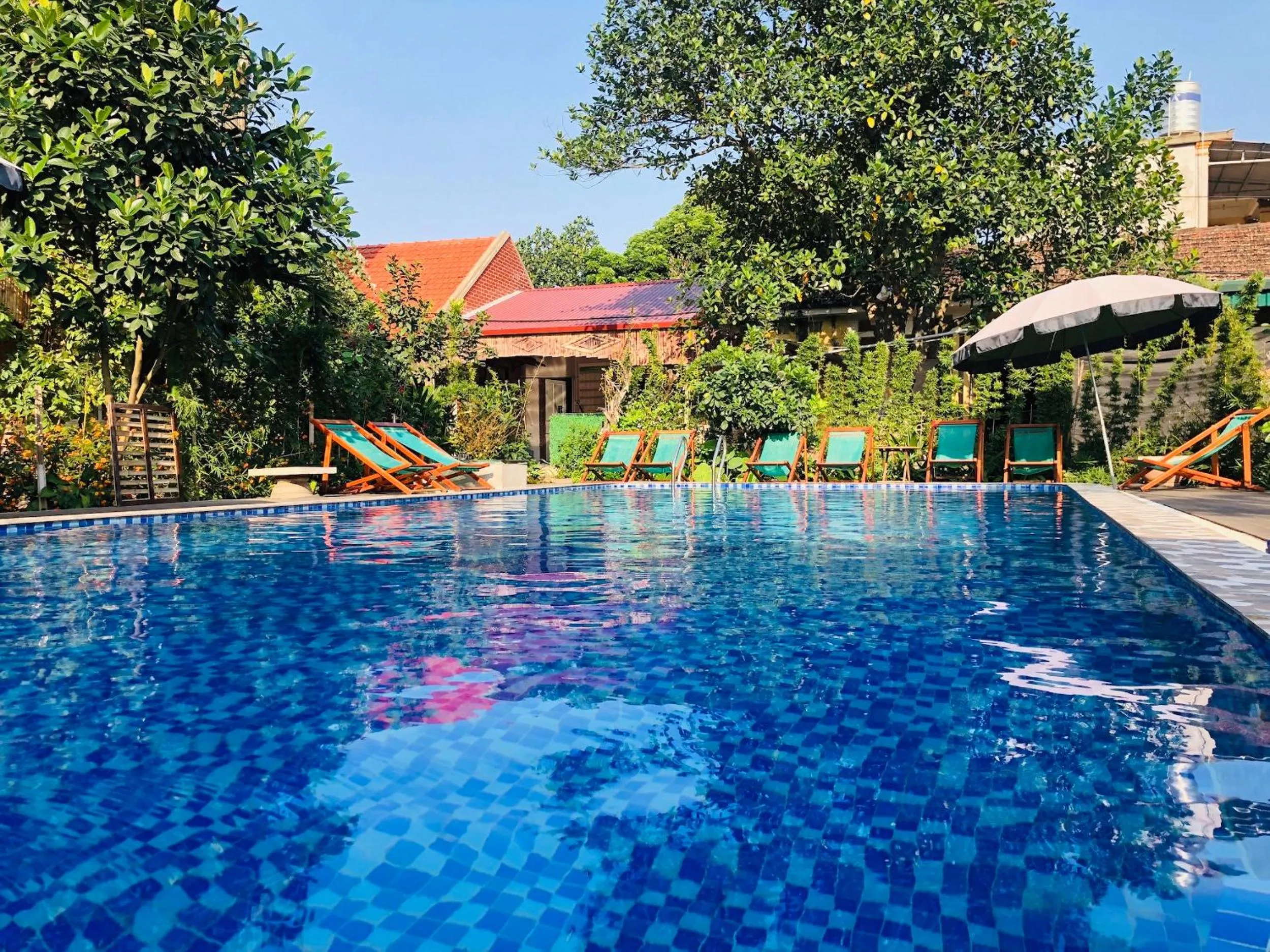 Pool view in Ninh Binh Greenland Homestay