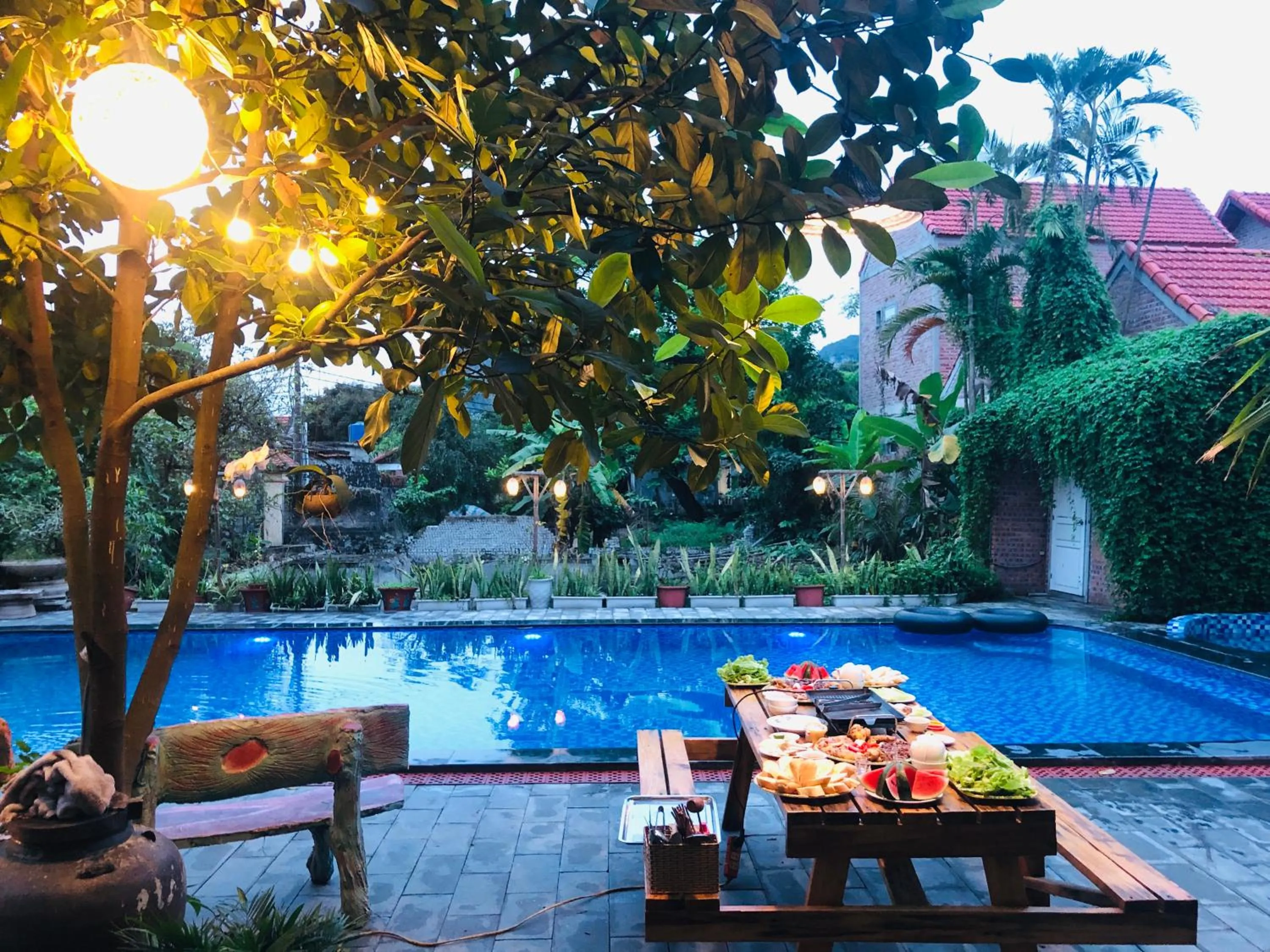 Pool view in Ninh Binh Greenland Homestay