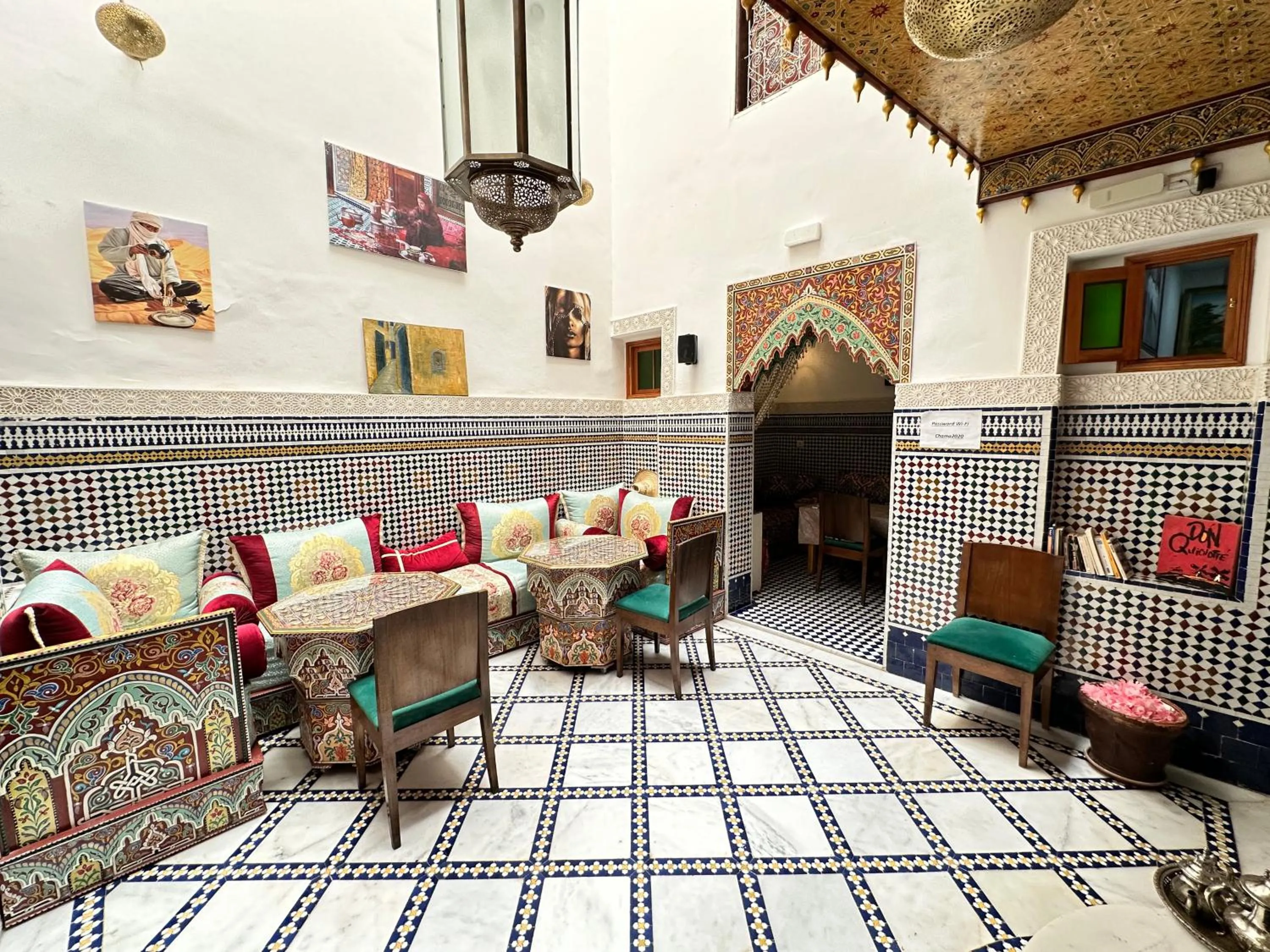 Living room in Riad Shama Fes