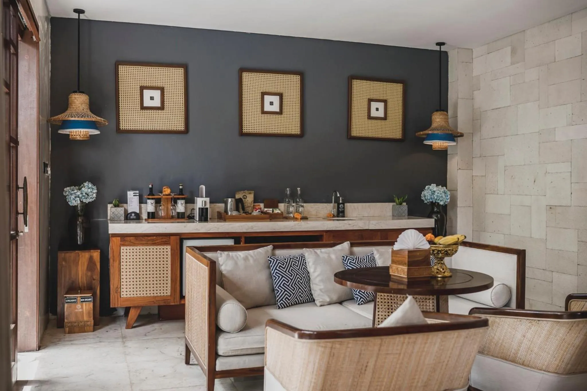 Living room in Asvara Villa Ubud by Ini Vie Hospitality