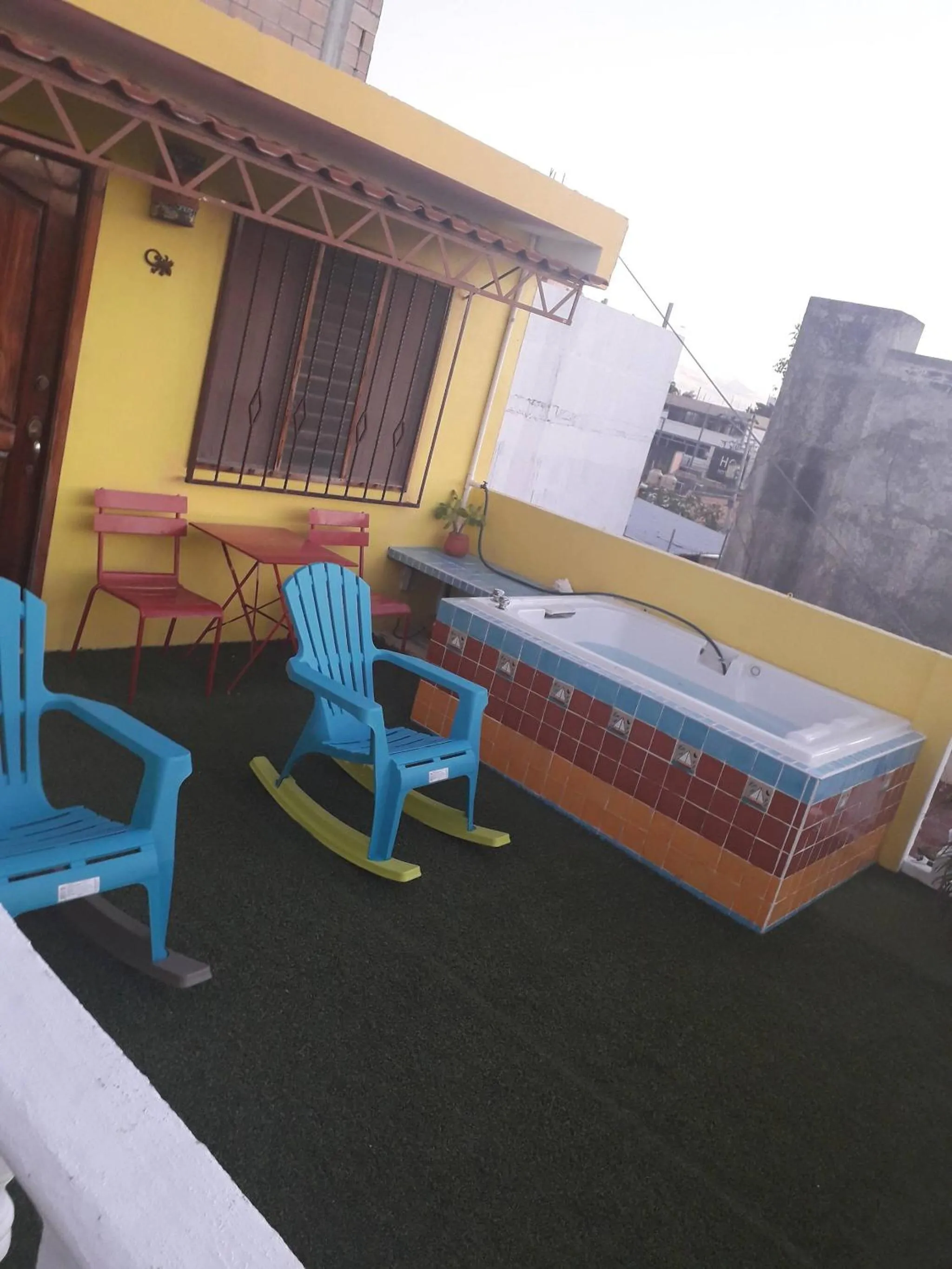 Balcony/Terrace in Cancun Guest House 4 Terrace Tub