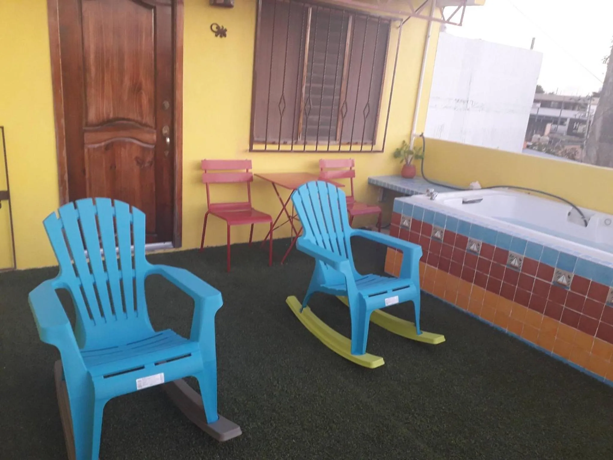 Balcony/Terrace in Cancun Guest House 4 Terrace Tub