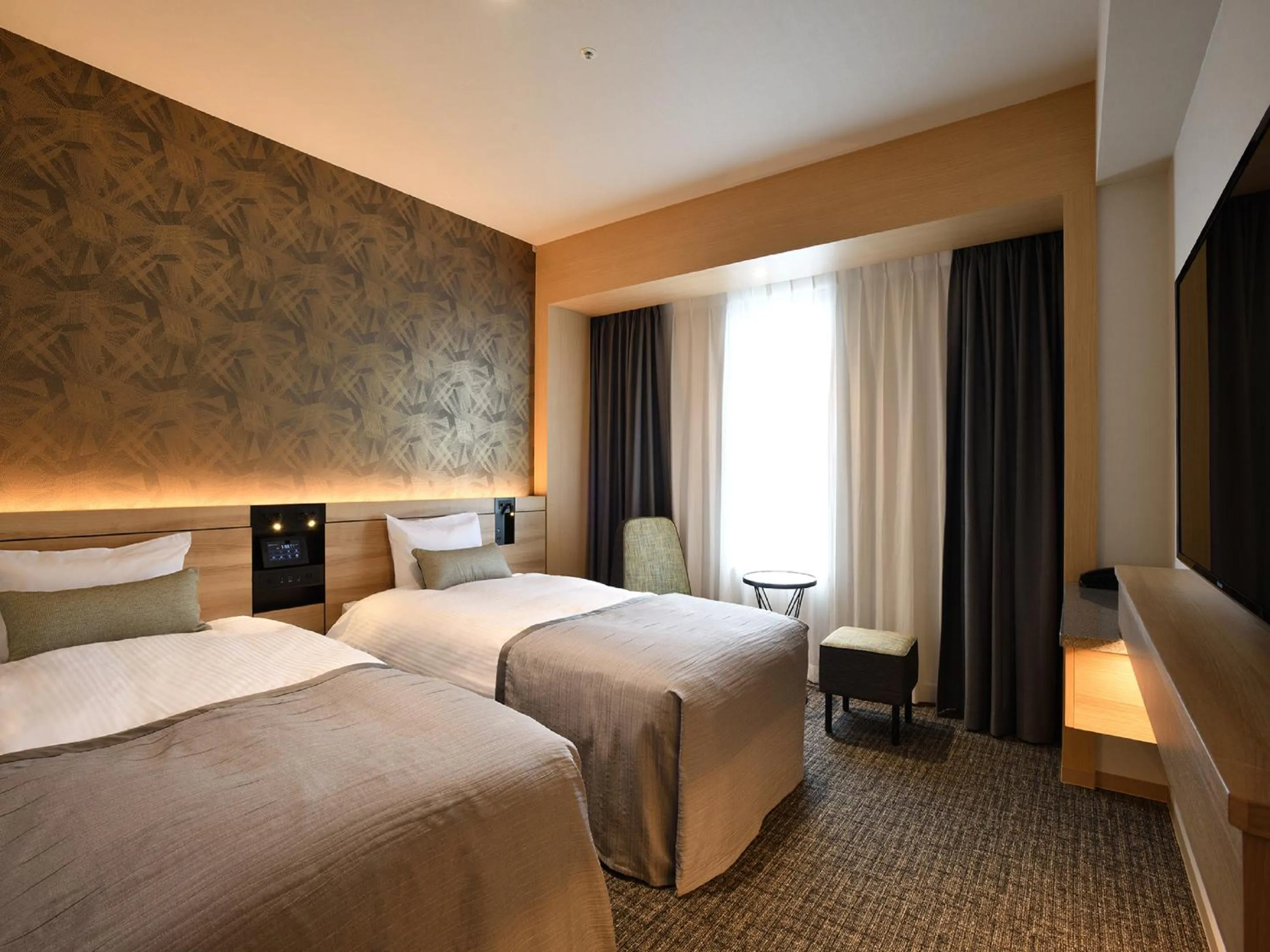 Photo of the whole room, Bed in Hotel Keihan Sendai