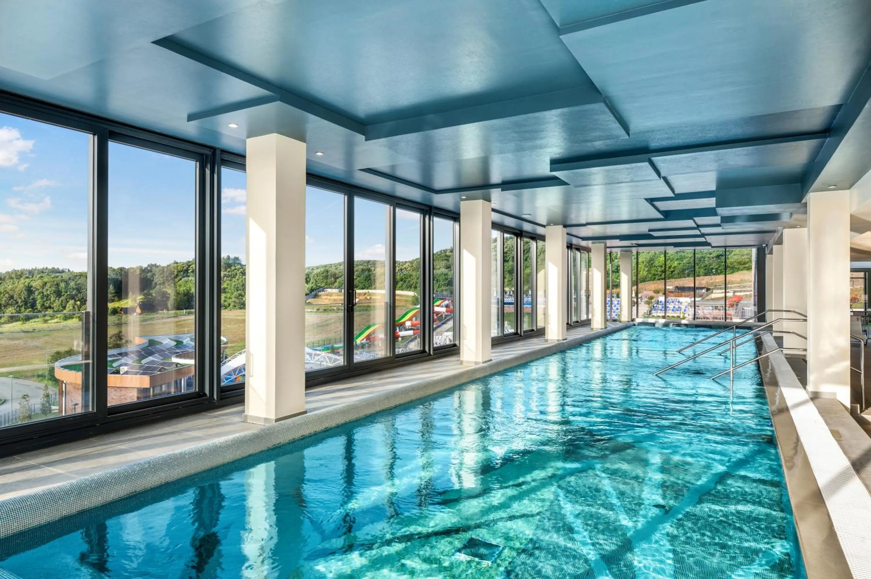 Pool view in Movenpick Resort and Spa Fruske Terme