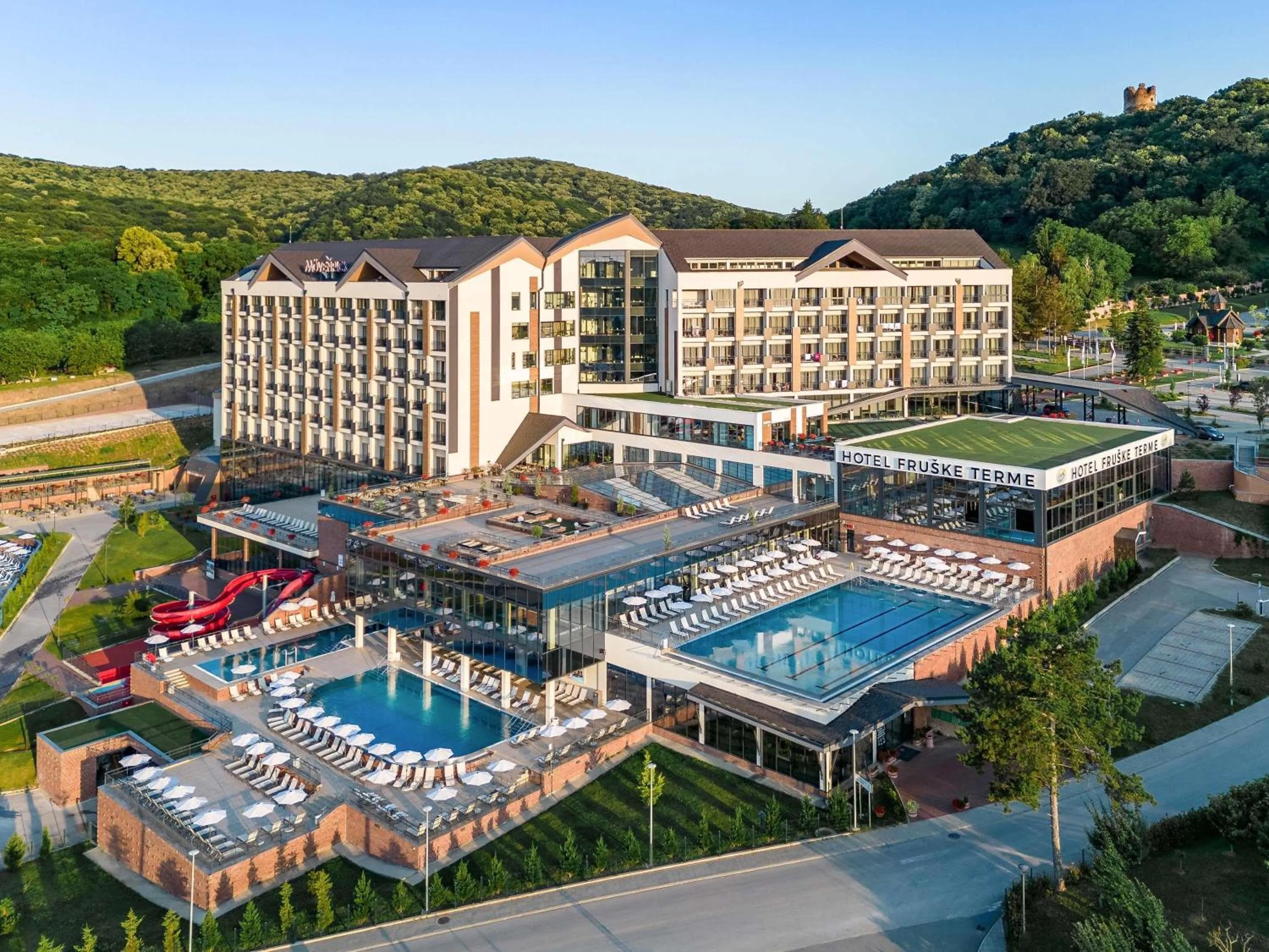 Pool view in Movenpick Resort and Spa Fruske Terme