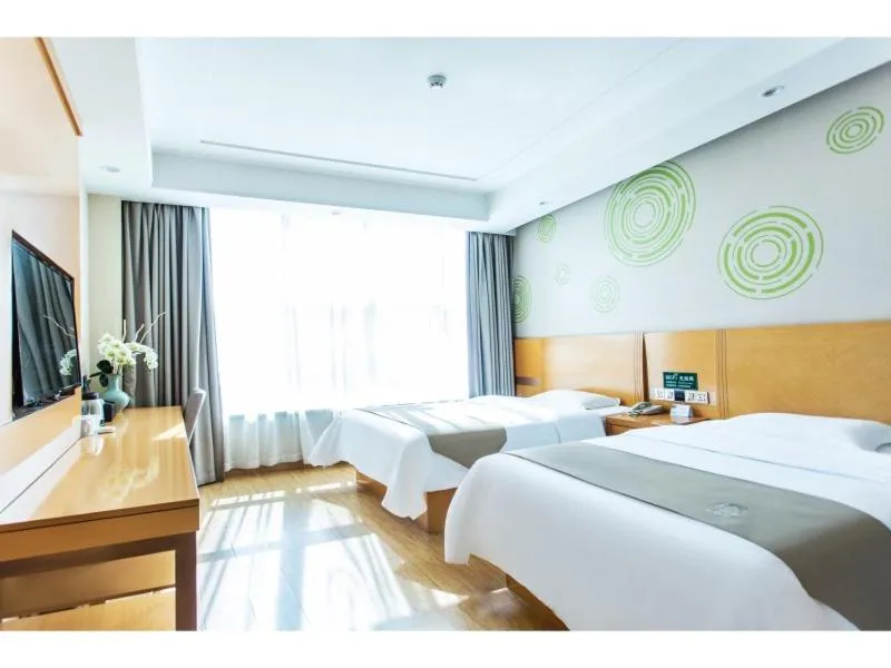 Bed in GreenTree Inn Fuyang Linquan County Economic Development Zone Xingye Road Hotel