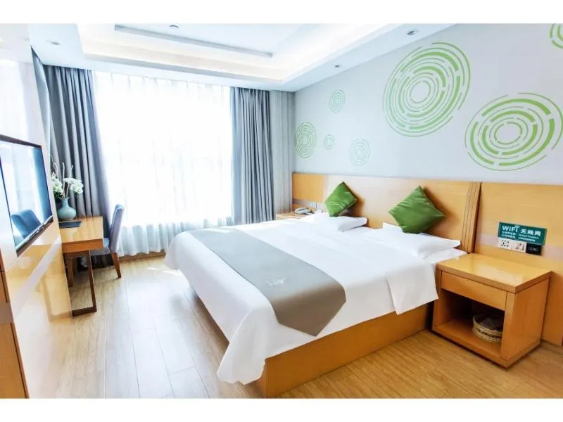 Bed in GreenTree Inn Fuyang Linquan County Economic Development Zone Xingye Road Hotel
