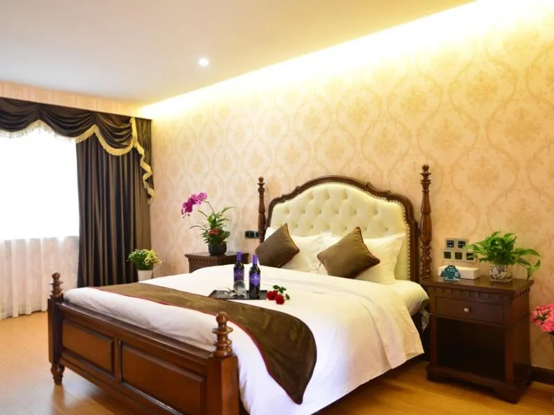 Bed in GreenTree Inn Ziyang Lezhi Government Tianchi Town Express Hotel