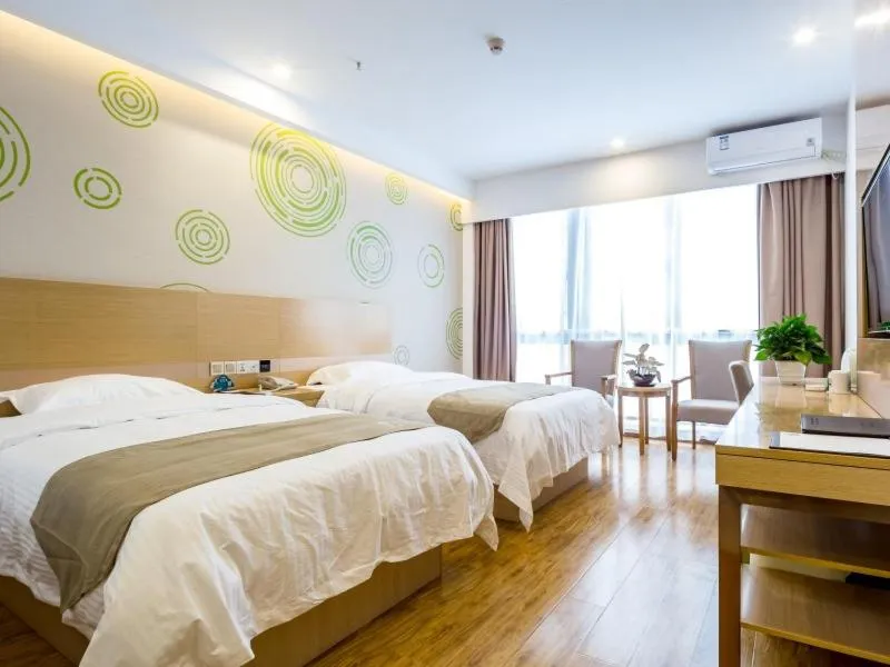 Bed in GreenTree InnChangZhou Wujin District Huangli Town Taoyuan Road Express Hotel