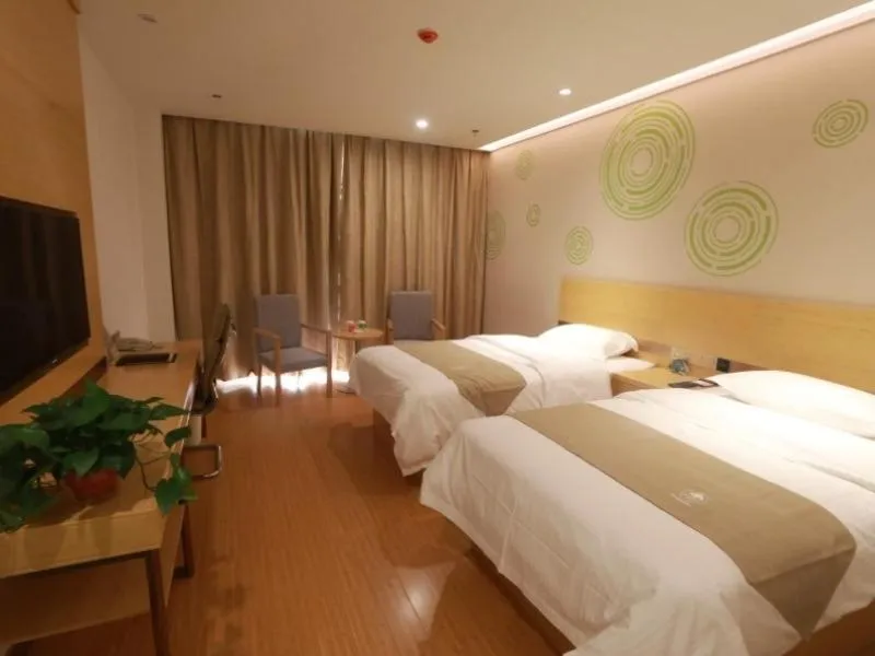 Bed in GreenTree Inn Anyang Neihuang District Zaoxiang Road Hotel