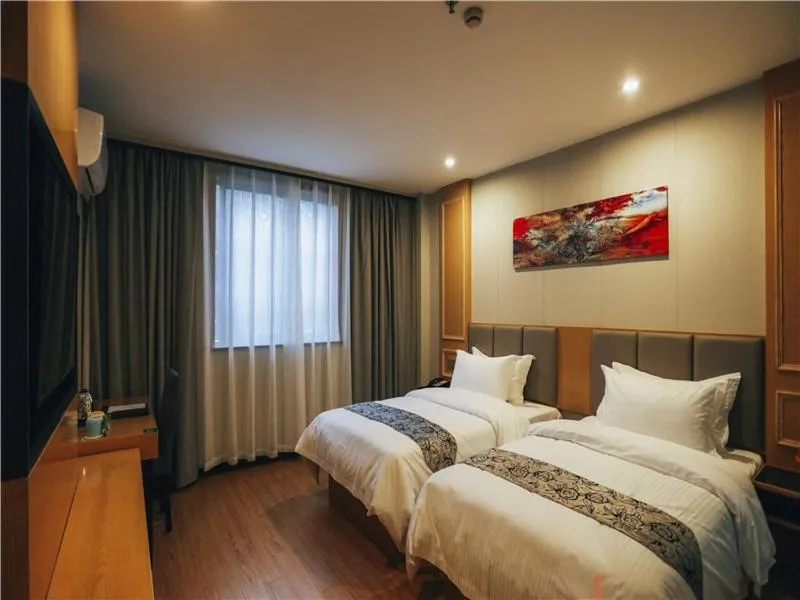 Bed in GreenTree Alliance Shanghai West Shuichan Road Hotel