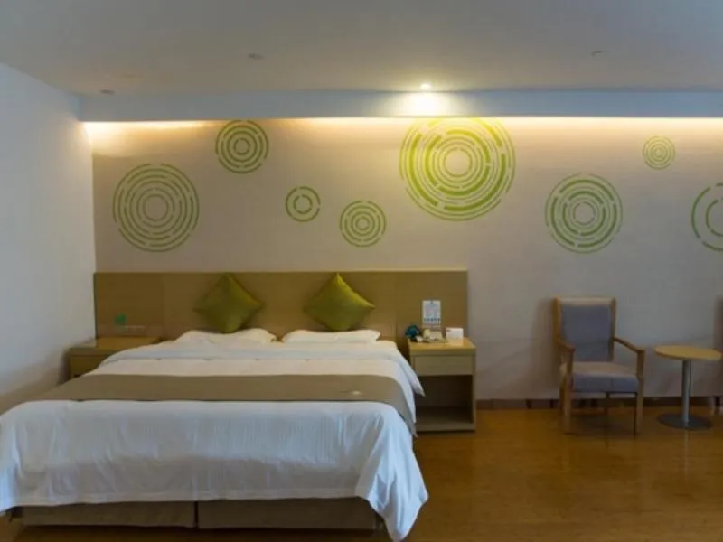Bed in Greentree Inn Bozhou Lixin District Huishang Market Business Hotel