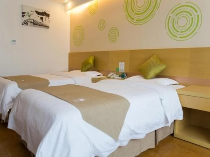 Bed in Greentree Inn Bozhou Lixin District Huishang Market Business Hotel