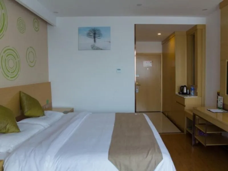 Bed in Greentree Inn Bozhou Lixin District Huishang Market Business Hotel