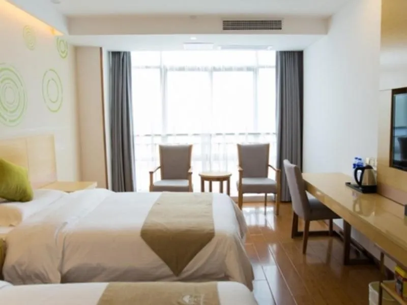 Bed in Greentree Inn Bozhou Lixin District Huishang Market Business Hotel