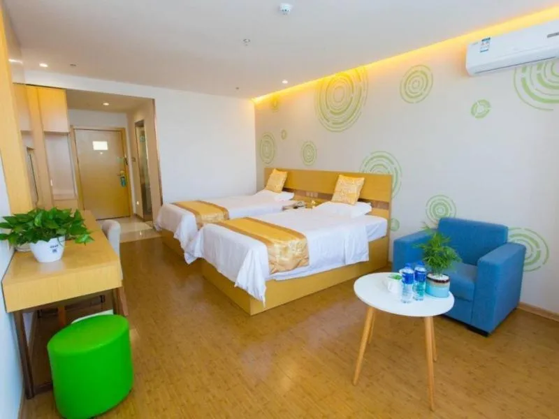 Bed in GreenTree Inn Cixi Zhouxiang Town Jiayue Plaza Business Hotel