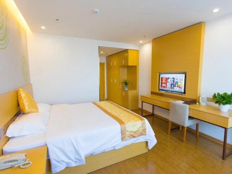 Bed in GreenTree Inn Cixi Zhouxiang Town Jiayue Plaza Business Hotel