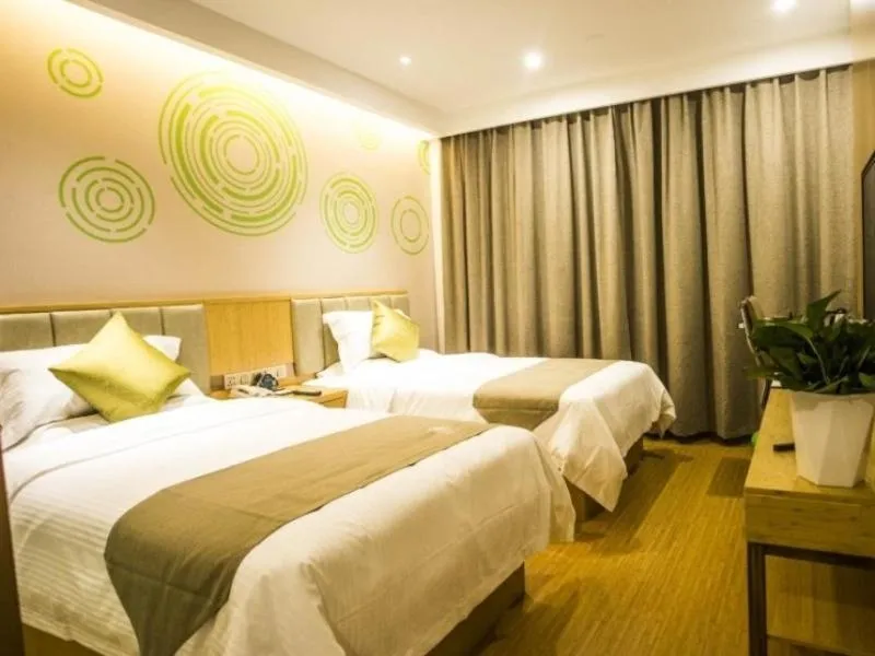 Bed in GreenTree Inn Xingtai Julu County Fengqing Road Business Hotel