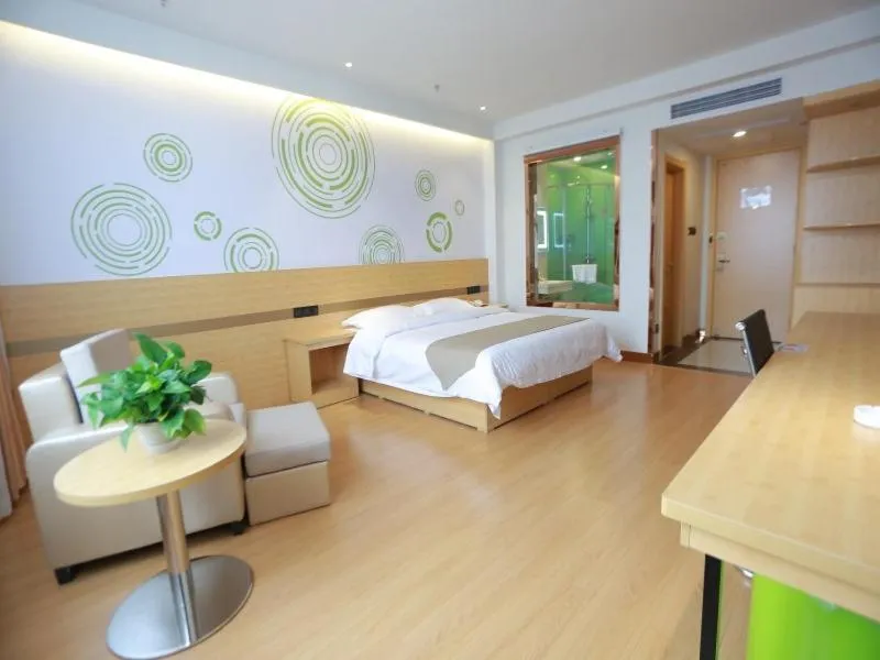 Bed in GreenTree Inn Jin Intermediary Resting Dingyang West Road Express Hotel