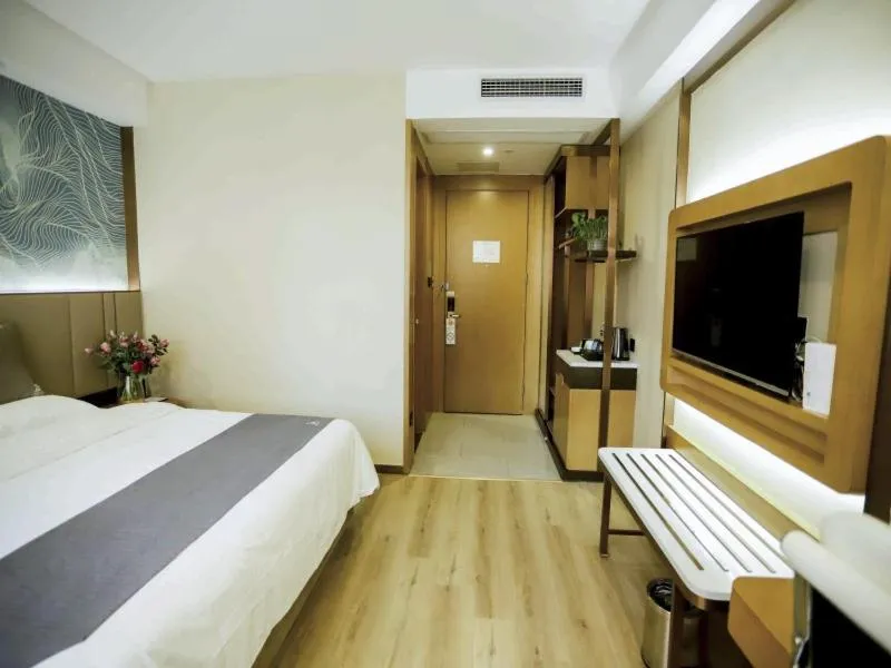 Bed in GreenTree Inn Xuzhou Economic Development Zone Da Miaozhen Business Hotel