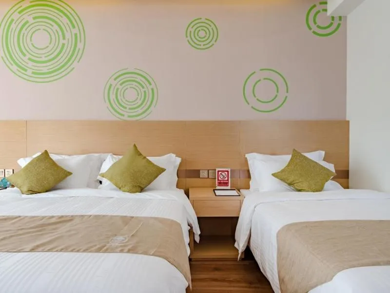 Bed in GreenTree Inn Taian High-speed Railway Station Lingshan Avenue Business Hotel