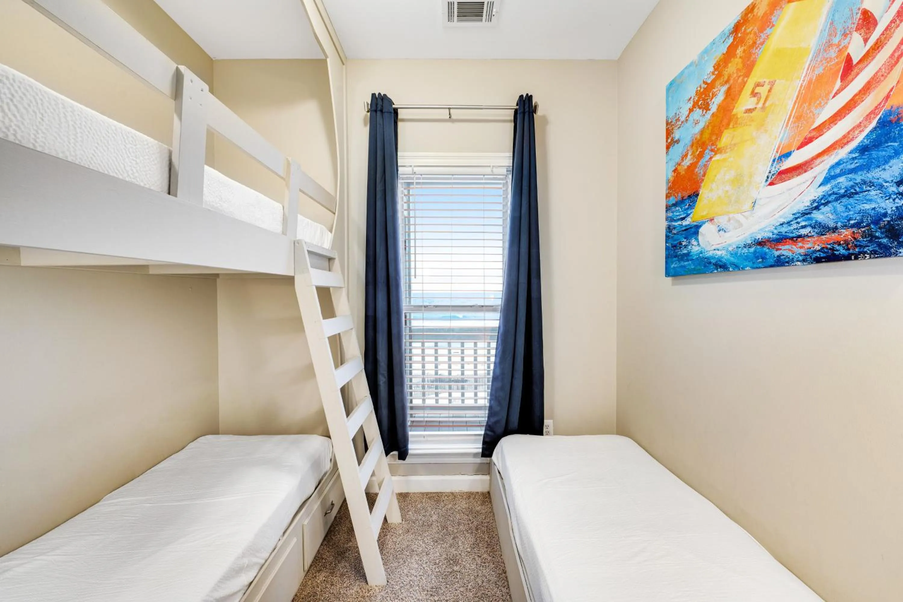 Bed in Wave Dancer by Meyer Vacation Rentals