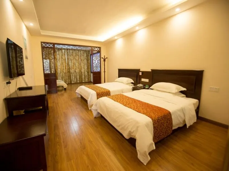 Bed in GreenTree Alliance Yancheng Sheyang County Xixin Temple Hotel