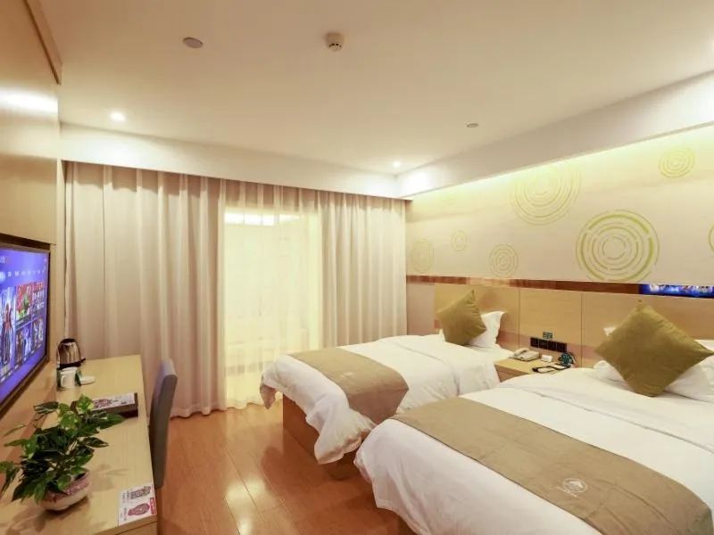 Bed in GreenTree Inn Wuxi Yixing High-speed Railway Station Dingshu Town Tongshu Road Express Hotel