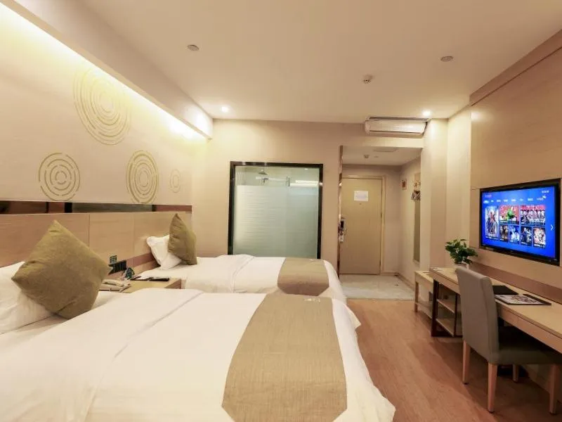 Bed in GreenTree Inn Wuxi Yixing High-speed Railway Station Dingshu Town Tongshu Road Express Hotel