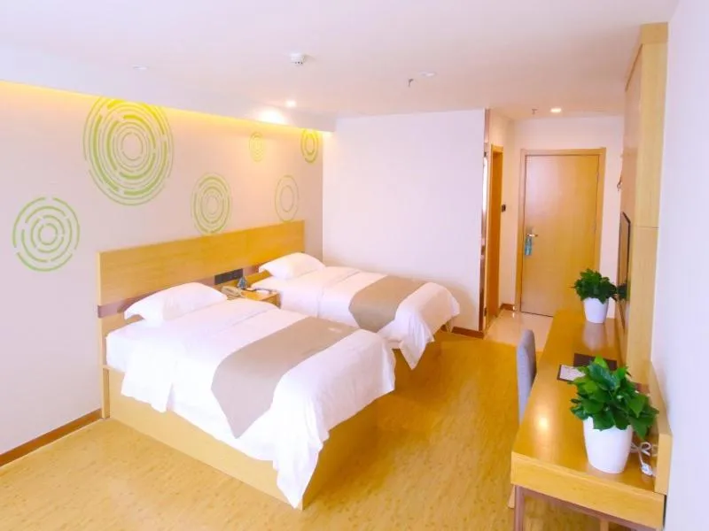 Bed in GreenTree Inn Texas Linyi County Jibei Bus Terminal Express Hotel