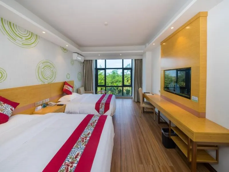 Bed in GreenTree Inn Qionghai Boao Railway Station Business Hotel