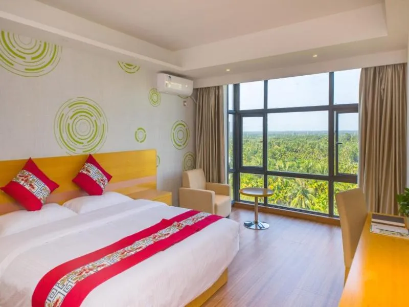 Bed in GreenTree Inn Qionghai Boao Railway Station Business Hotel