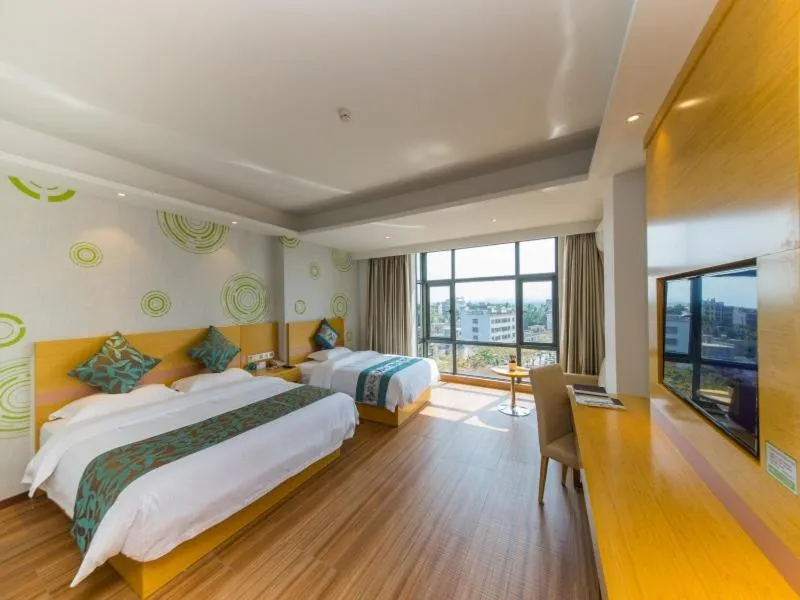 Bed in GreenTree Inn Qionghai Boao Railway Station Business Hotel